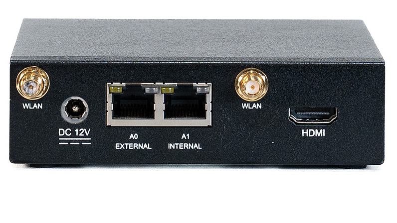 Securepoint Black Dwarf G5 - Rückansicht Rückansicht der Securepoint Black Dwarf G5 UTM-Firewall