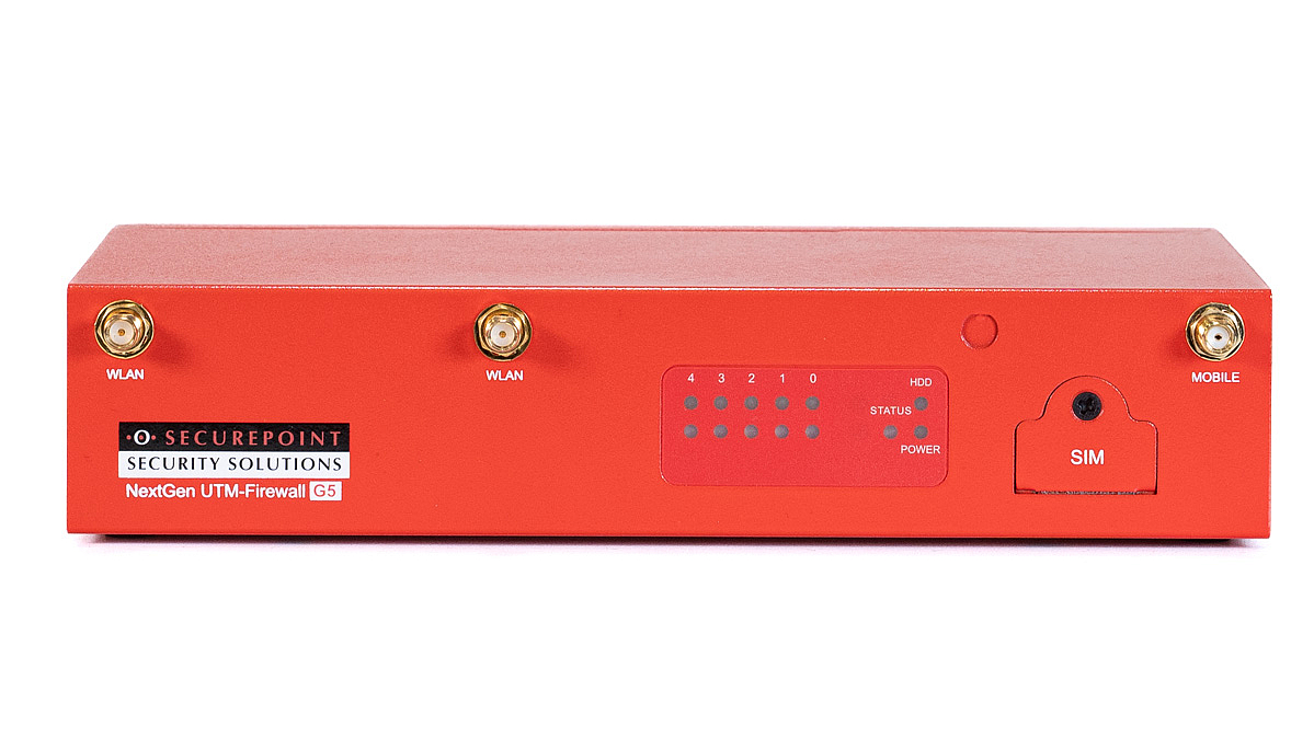Frontansicht der Securepoint RC200 G5 UTM-Firewall