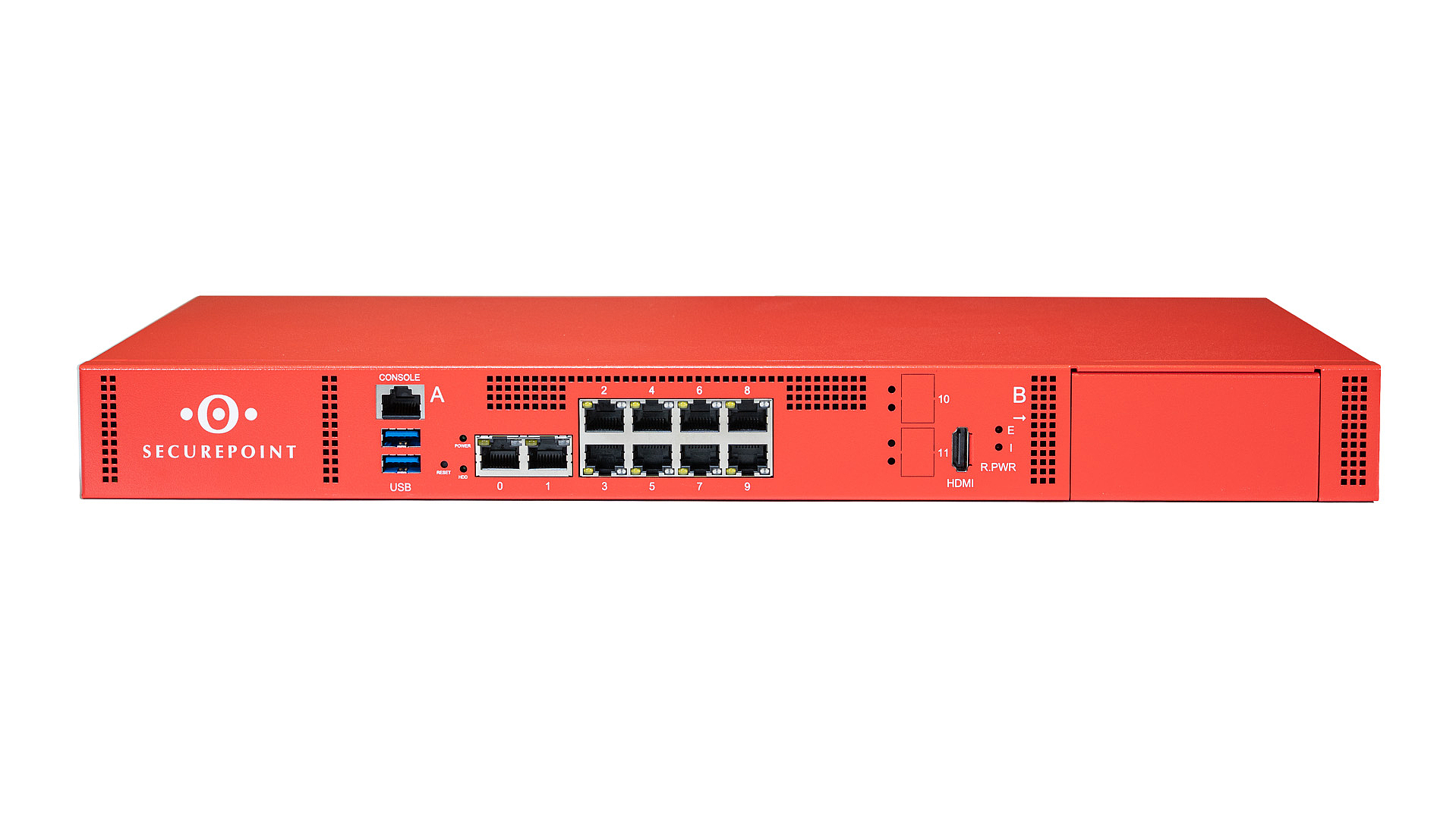 Securepoint RC300S G6 - Vorderseite Ansicht der RC300S G6 Firewall von vorne