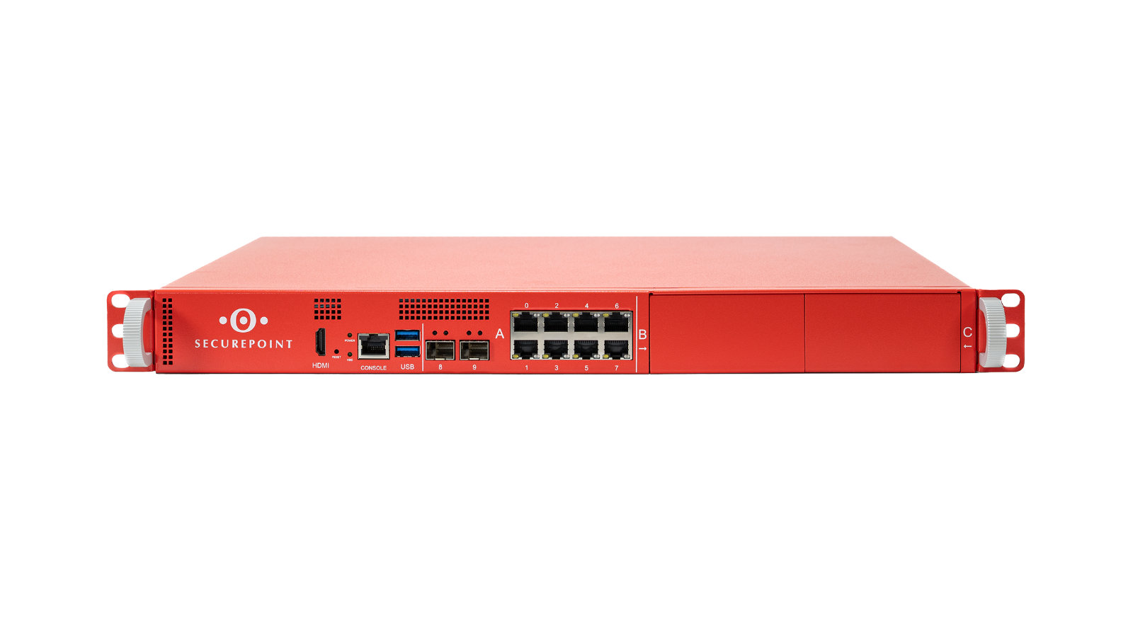 [Translate to Polski:] Frontansicht der Securepoint UTM-Firewall RC350R Generation 6